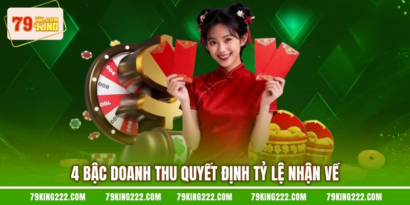 4 bậc doanh thu quyết định tỷ lệ nhận về