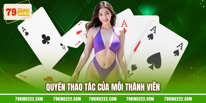Quyền thao tác của mỗi thành viên
